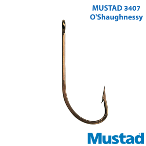 Mustad 3407 Forged O'Shaughnessy Hook Bulk Boxes